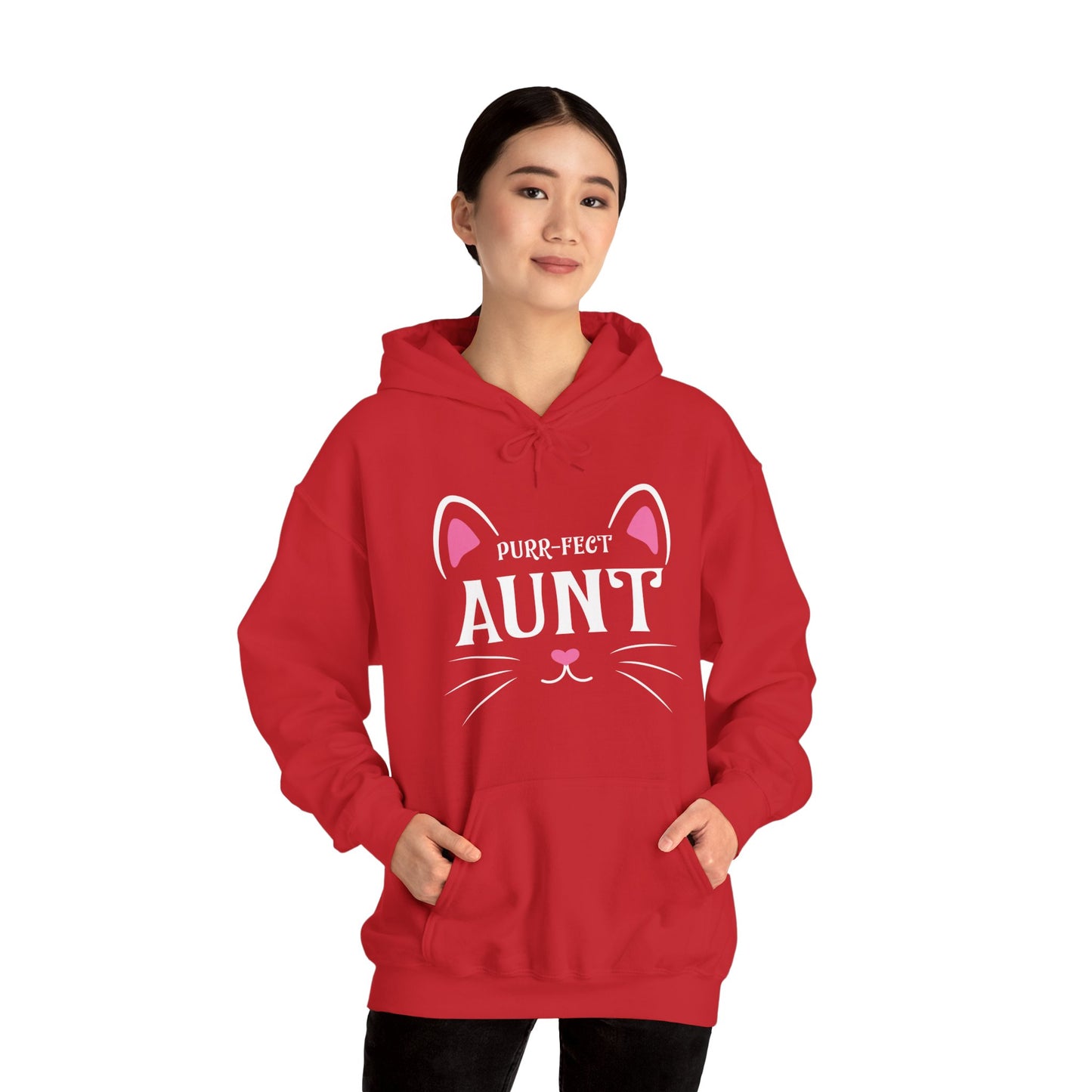 PURR-FECT Aunt Funny Cat Lover Cute Funny Kitten Hoodie Gift For Men Women Hoodie