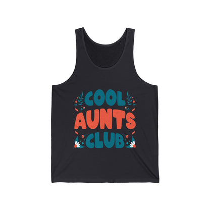 Cool Aunts Club Groovy Retro Smile Aunt Auntie Funny Mother's Day Tank Top