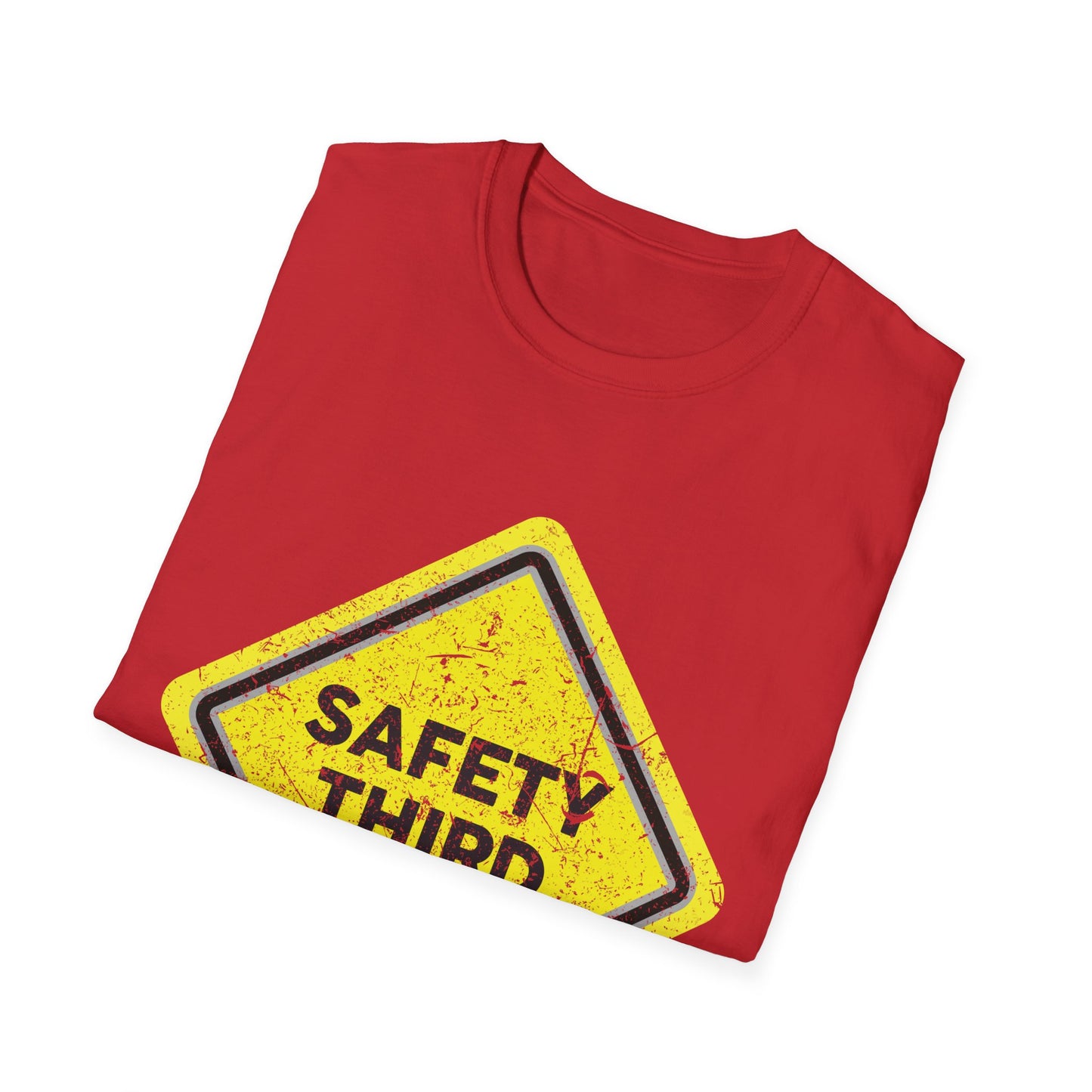 Funny Safety 3rd Third Distress Fun T-Shirt for Men Women