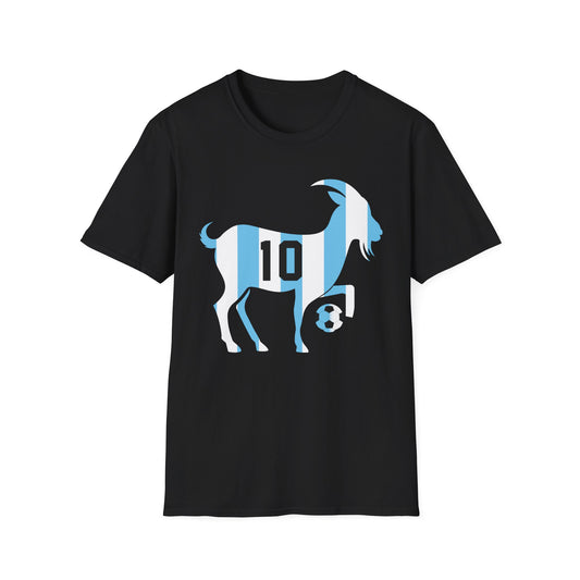 GOAT 10 Shirt for Men Women Kids  Goat Playing Football Funny Soccer T-Shirt