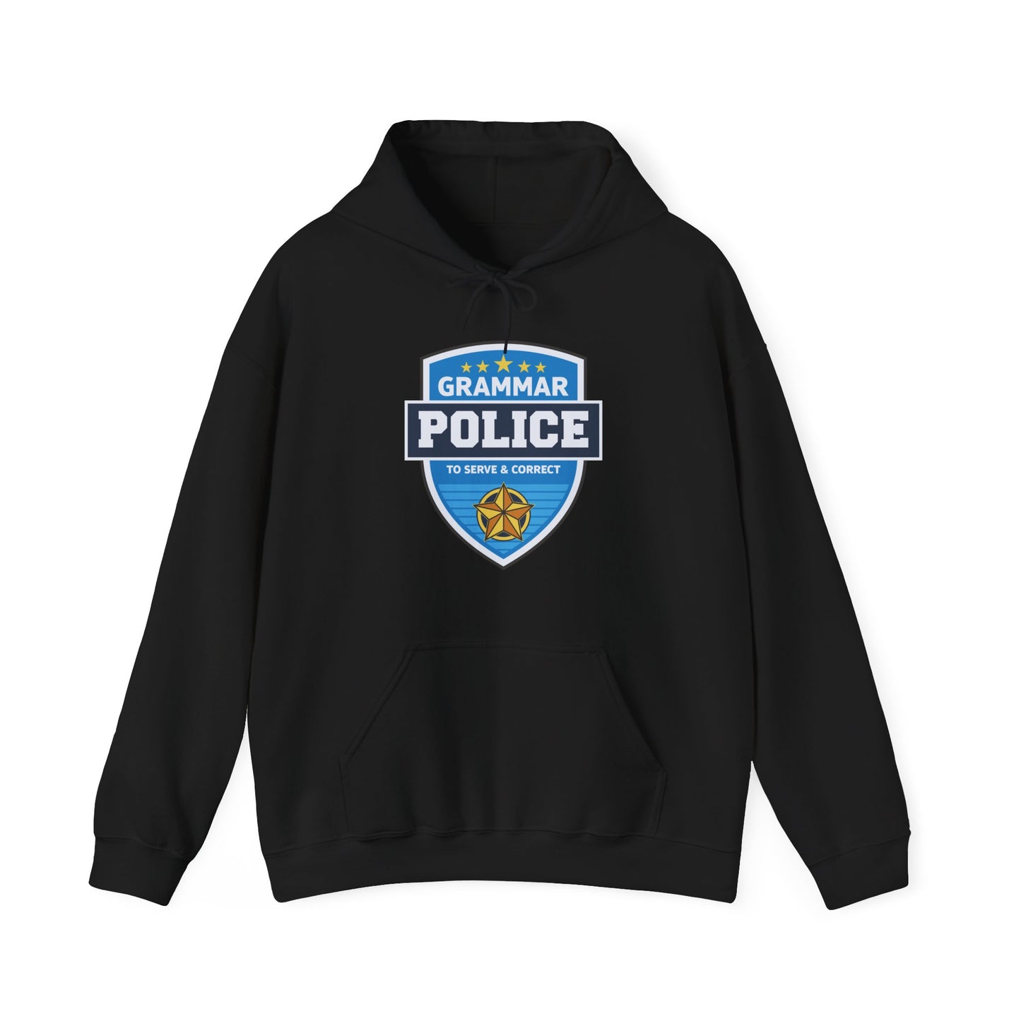 Grammar Police Badge To Serve and Correct Teacher Student Hoodie For Men Women