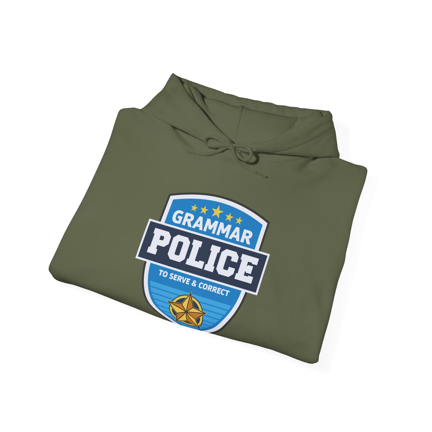 Grammar Police Badge To Serve and Correct Teacher Student Hoodie For Men Women