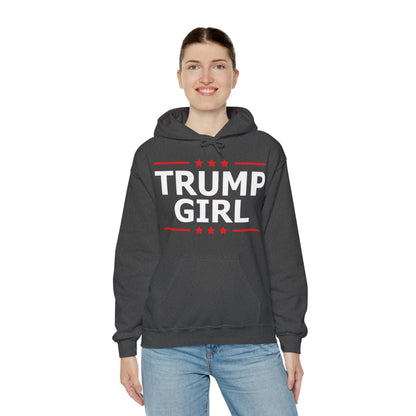 Cute Trump Girl Republican US Flag 2024 Vintage Vote Hoodie