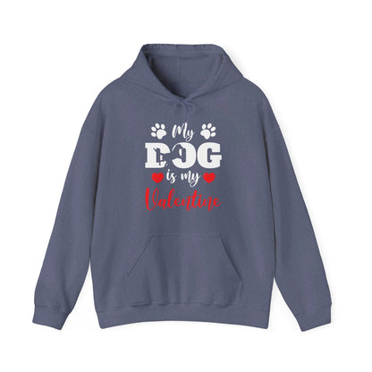 Funny My Dog is My Valentine Dog Lovers Hoodie For Men Women Hoodie