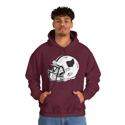 Vintage Football Helmet Hoody State of Ohio American Football Distressed Hoodie Men Women