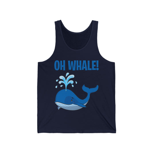 Funny Oh Whale Art for Men Women Orca Narwhal Blue Whales Tank Tops For Men Women