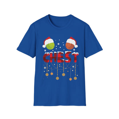 Chest Nuts Matching Chestnuts Funny Christmas Couples Chests T-Shirt