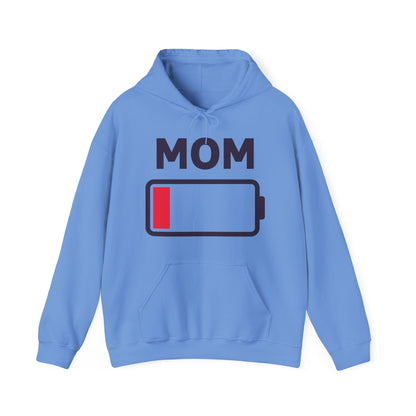 Funny Mom Tired Low Battery Mothers Day Hoodie