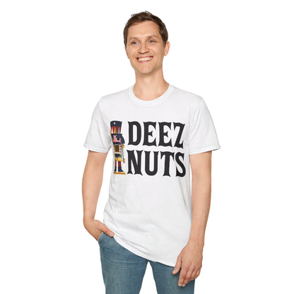 Funny Deez Nuts Nutcracker Ugly Christmas Meme Xmas Gift T-Shirt Men Women