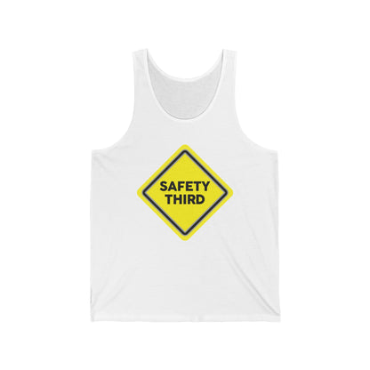 Funny Safety 3rd Third Distress Fun Tank Top For Men Women Travelers