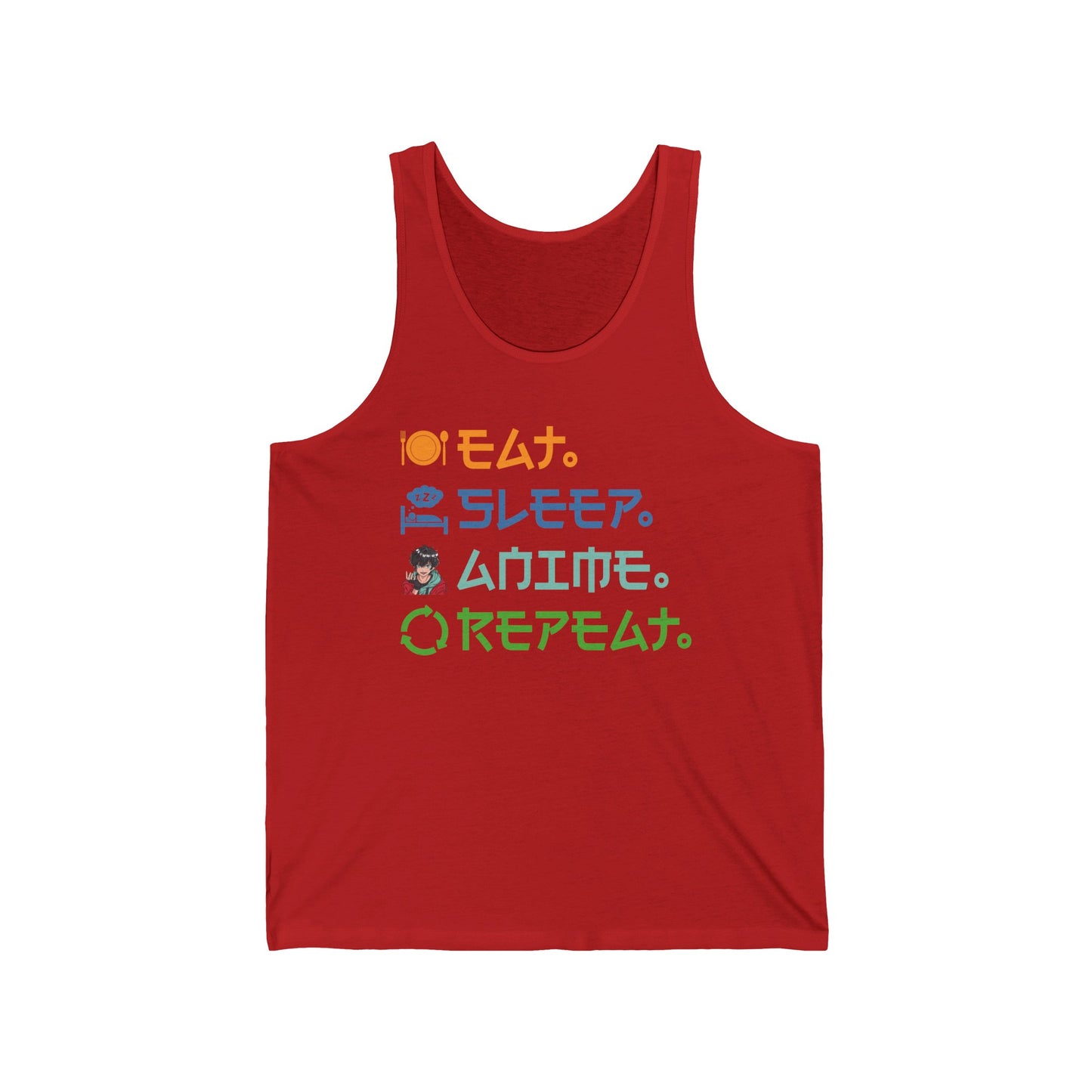 Eat Sleep Anime Repeat Funny Anime Lovers Tank Top For Men Women Tank Top