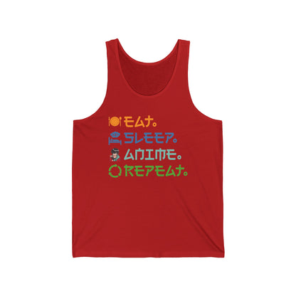 Eat Sleep Anime Repeat Funny Anime Lovers Tank Top For Men Women Tank Top