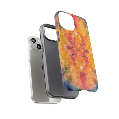 Tie-Dye Dream Pattern iPhone 13 14 15 16 Pro Max Plus Case Wireless Charging Compatible Tough Cases Protection, Magnetic Phone Case for iPhone Classic Series