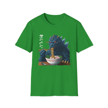Funny Kaiju Eating Ramen Japanese Monster Lover Birthday T-Shirt