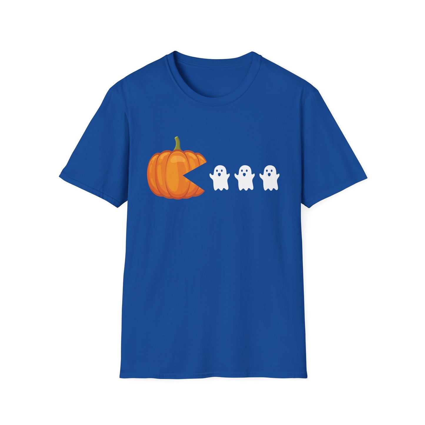 Funny Halloween Pumpkin Eating Ghost, Gamer Gaming Men Women T-Shirt