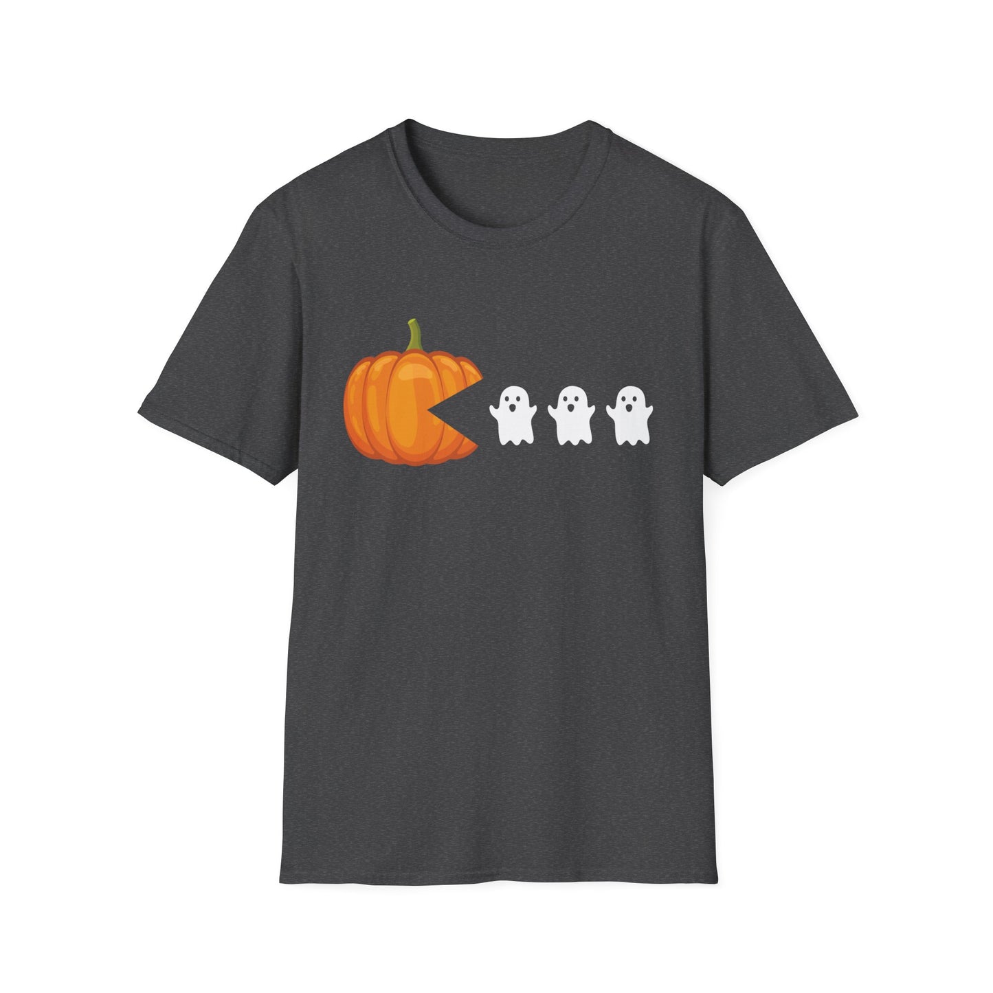 Funny Halloween Pumpkin Eating Ghost, Gamer Gaming Men Women T-Shirt