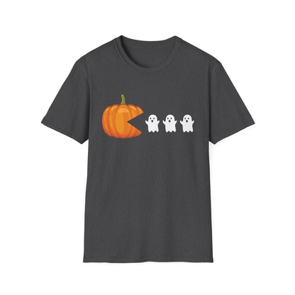 Funny Halloween Pumpkin Eating Ghost, Gamer Gaming Men Women T-Shirt