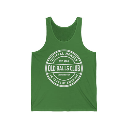 Mens Old Balls Club 40 Years Awesome Forty 40th Birthday Farthers Day Tank Tops