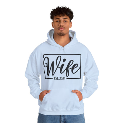 Wife Est 2024 Just Married Honeymoon Wedding Couples  Hoodie For Women Hoodie