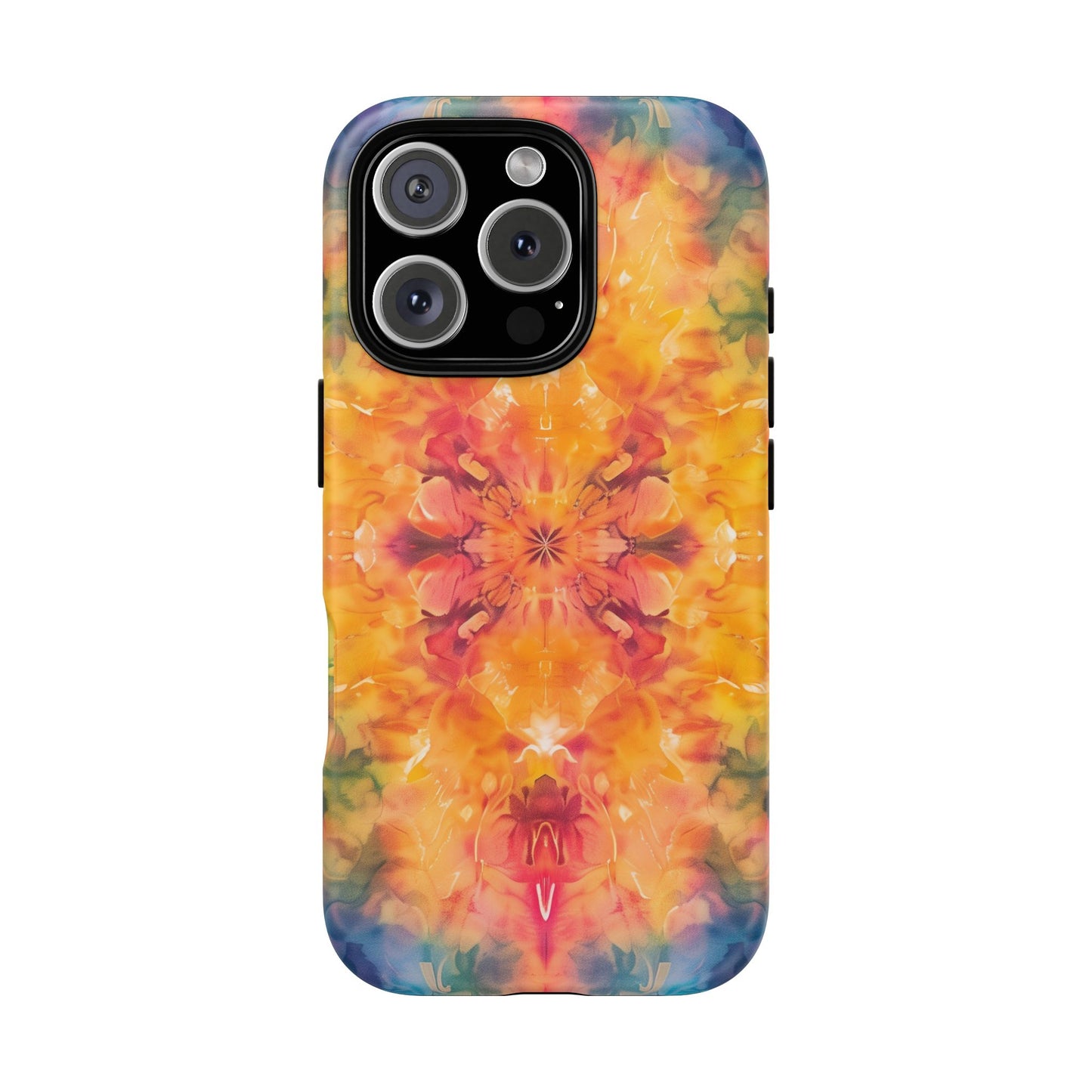 Tie-Dye Dream Pattern iPhone 16 Pro Max Plus Case Wireless Charging Compatible Tough Cases Protection, Magnetic Phone Case for iPhone Classic Series