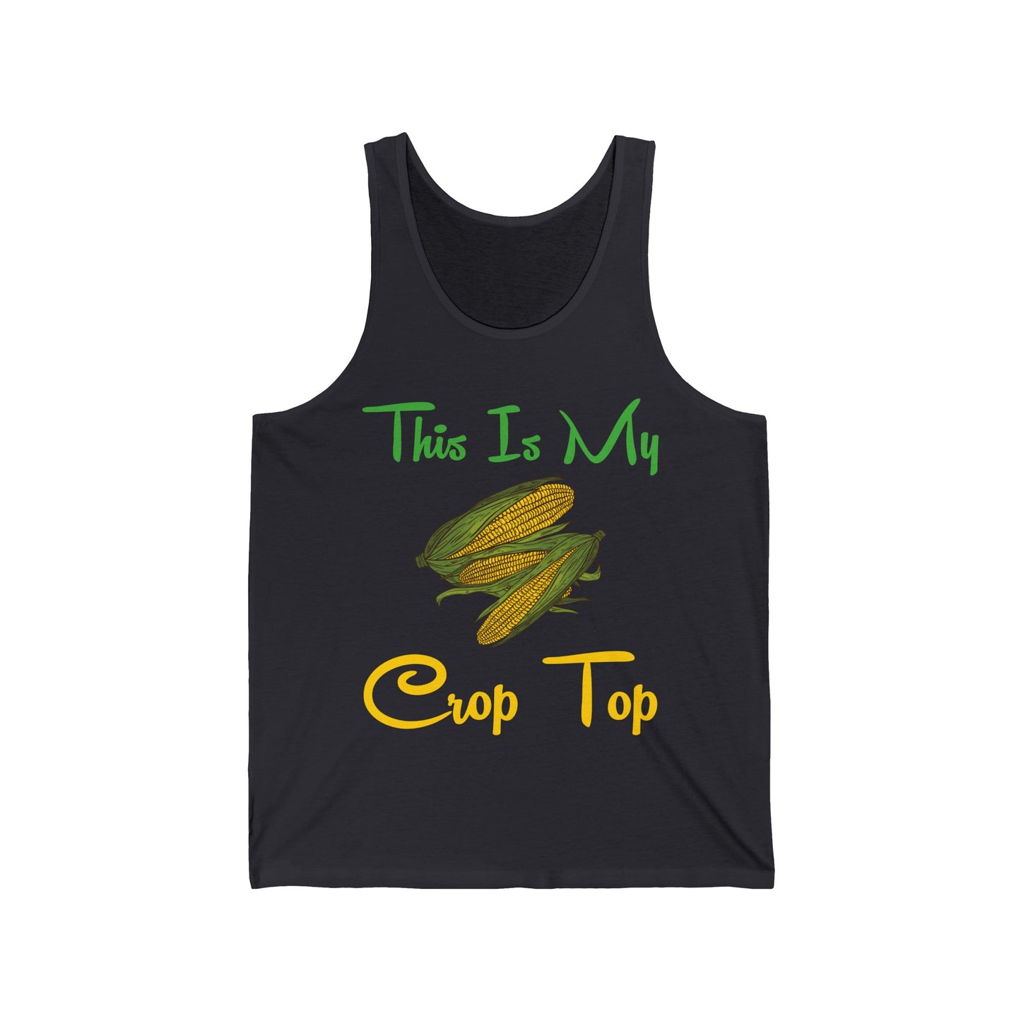 Funny This is my Crop Top Farmer Farming Corn Lover Pun Joke Tank Top