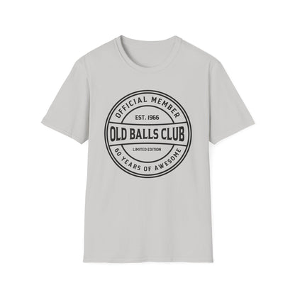 Mens Old Balls Club 60 Years Awesome Sixty 60th Birthday Farthers Day T-Shirt