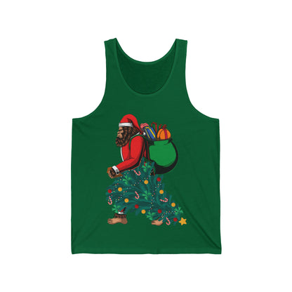 Bigfoot Santa Christmas Tree Lights Gifts Funny Xmas Sasquatch Tank Top For Men Women Tank Top