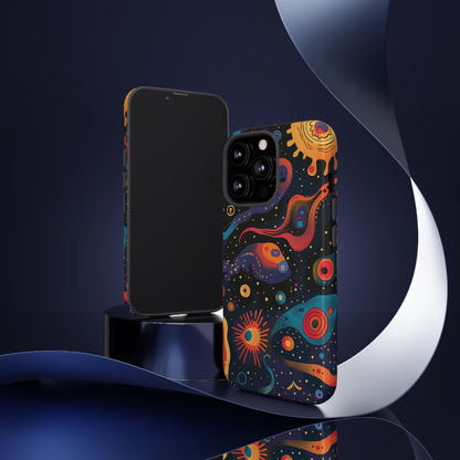 Space Oddity Pattern iPhone 13 14 15  16 Pro Max Plus Case Wireless Charging Compatible Tough Cases Protection, Magnetic Phone Case for iPhone Classic Series