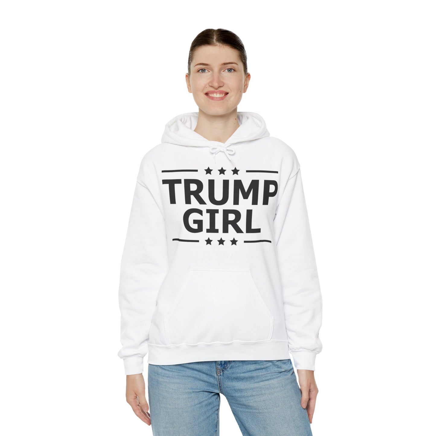 Cute Trump Girl Republican US Flag 2024 Vintage Vote Hoodie