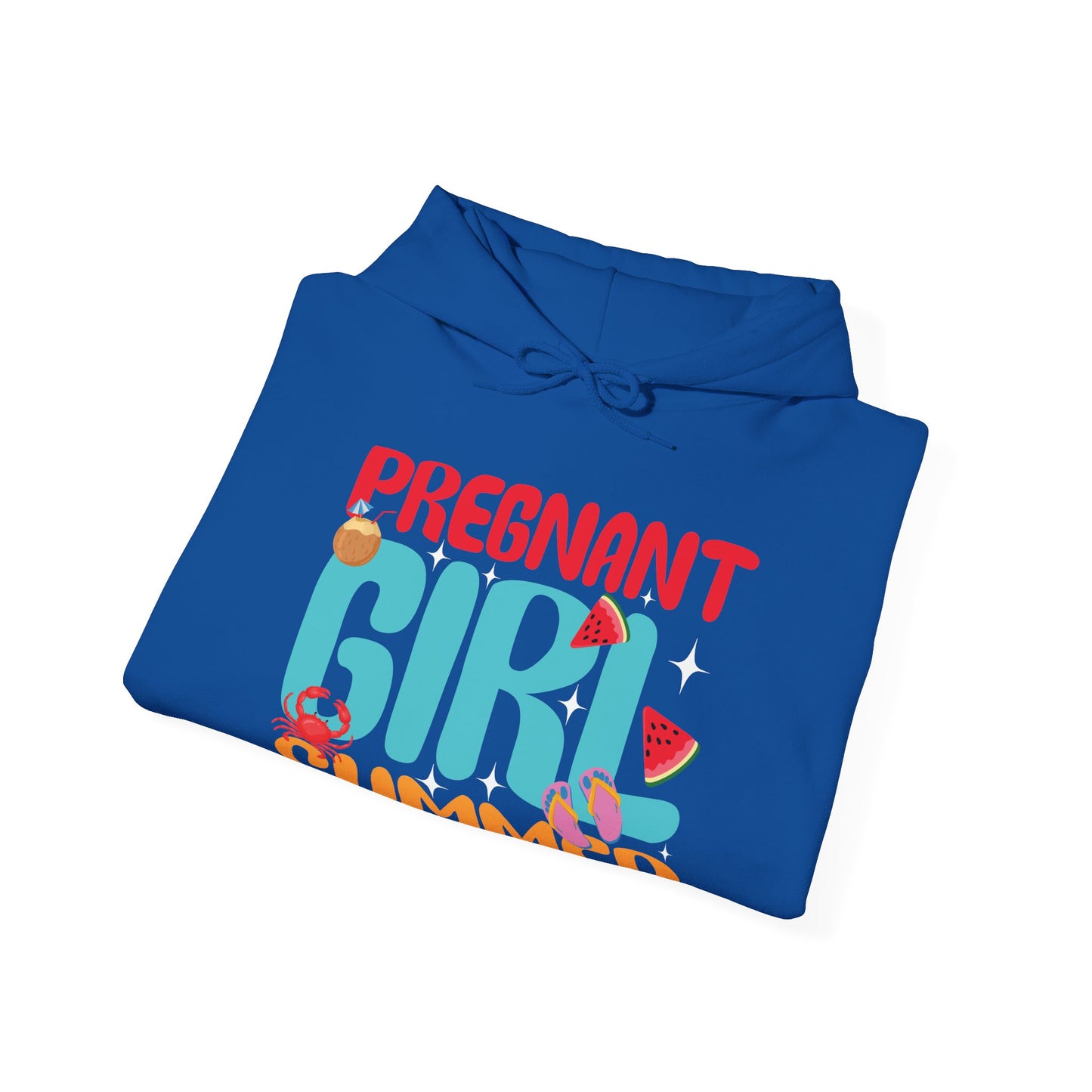 Groovy Pregnancy Reveal Pregnant Girl Summer Hoodie For Baby Shower Hoodie