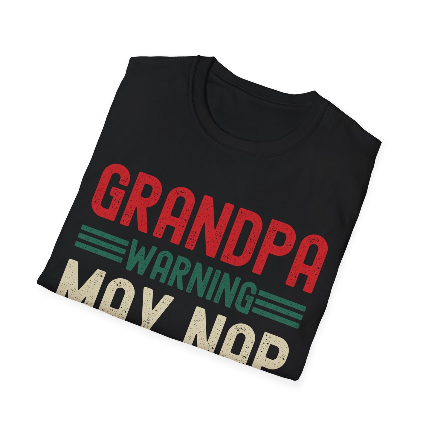 Funny Men Grandpa Warning May Nap Suddenly at Any Time Vintage Father Day