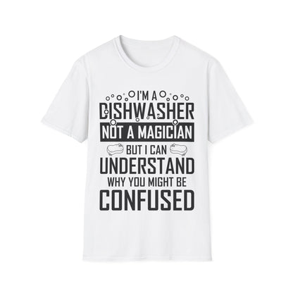 Funny Dishwashing Gift Dishwasher Magician T-Shirt Men Women