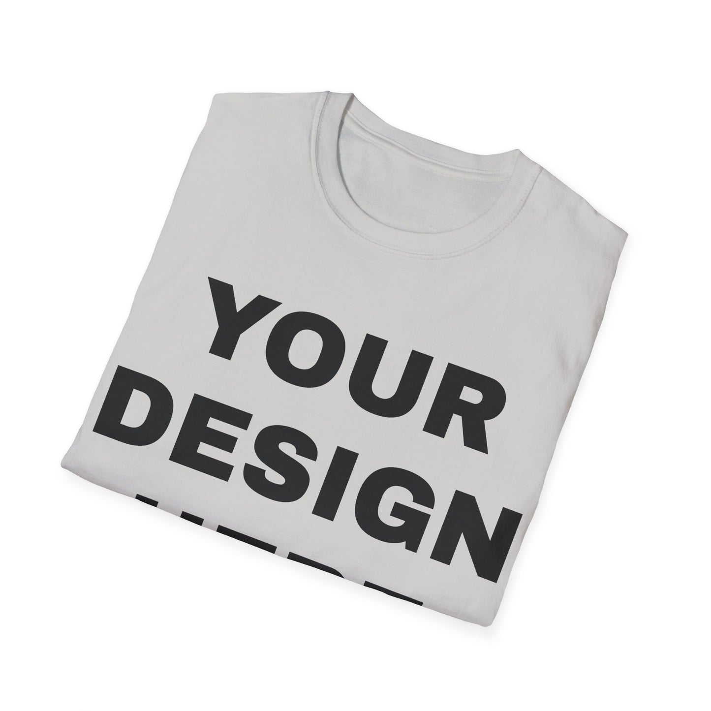 Custom Text Personalized Your Design on Unisex Softstyle T-Shirt