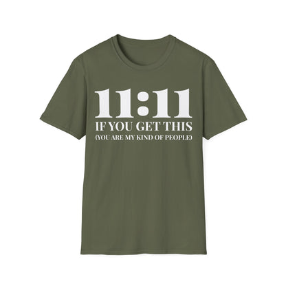 Funny 1111 Manifestation Numerology Angel Number T-Shirt For Men Women T-Shirt