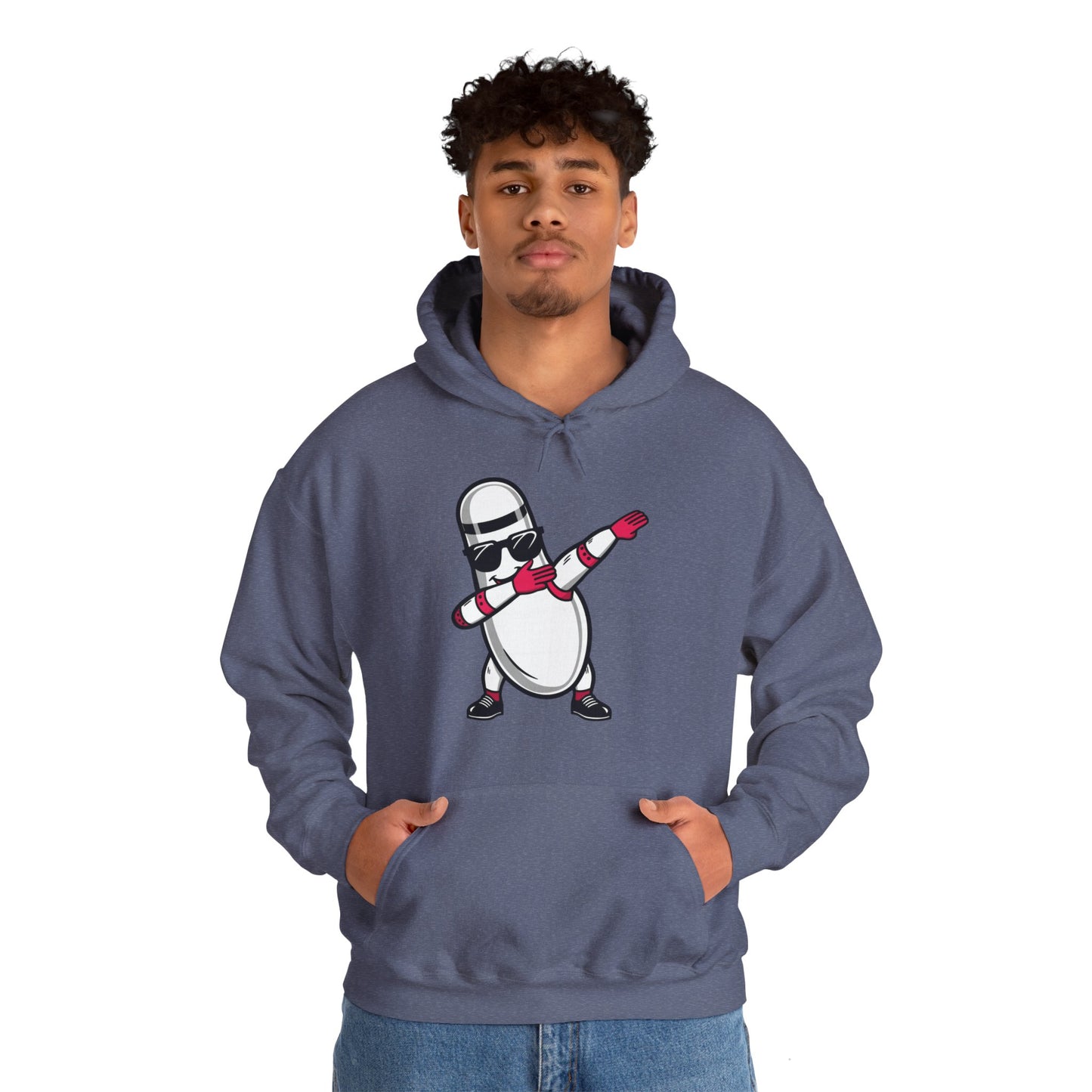 Funny Bowling Pin Dabbing Sunglasses Bowler Player Hoodie For Men Women Hoodie