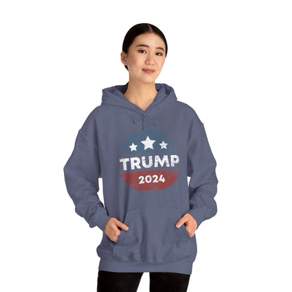 Trump 2024 Retro Campaign Button Re Elect President Trump Hoodie For Men Women Hoodie