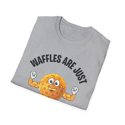 Funny Waffles Are Just Pancakes With Abs Breakfast Waffles Foodie Food Lovers T-Shirt