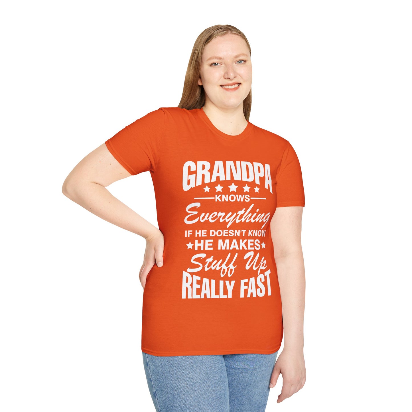 Grandpa Knows Everything Funny Gift For Father's Day Grandfather T-Shirt