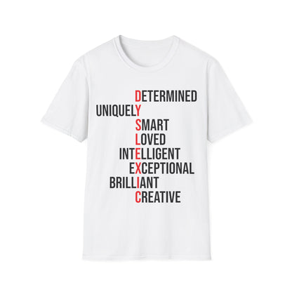 Dyslexia Awareness Teacher Therapist Unique Dyslexic Reading Therapy T-Shirt Men Women