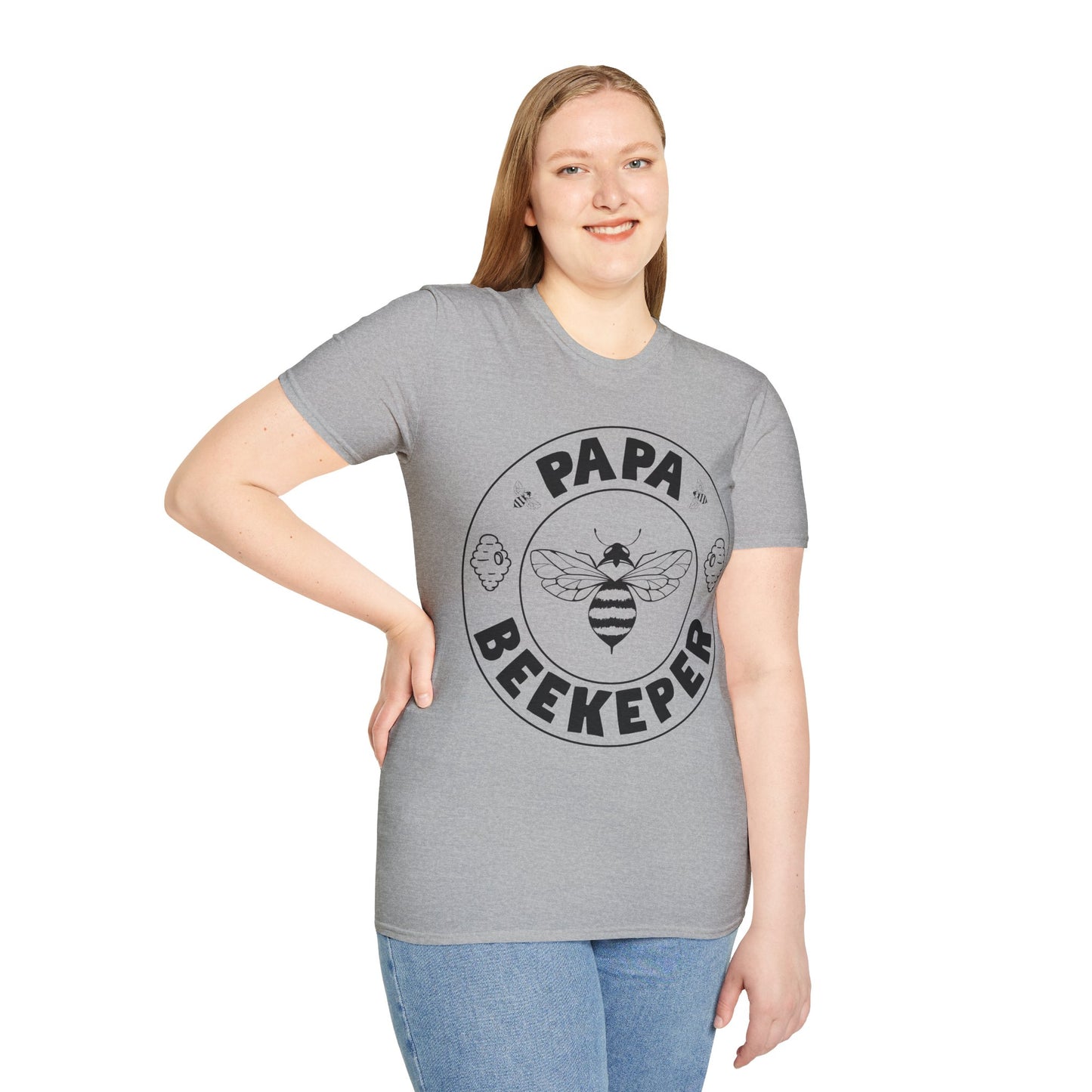 Papa Beekeeper Bee Whisperer Distressed Retro Beekeeping T-Shirt For Men Women T-Shirt