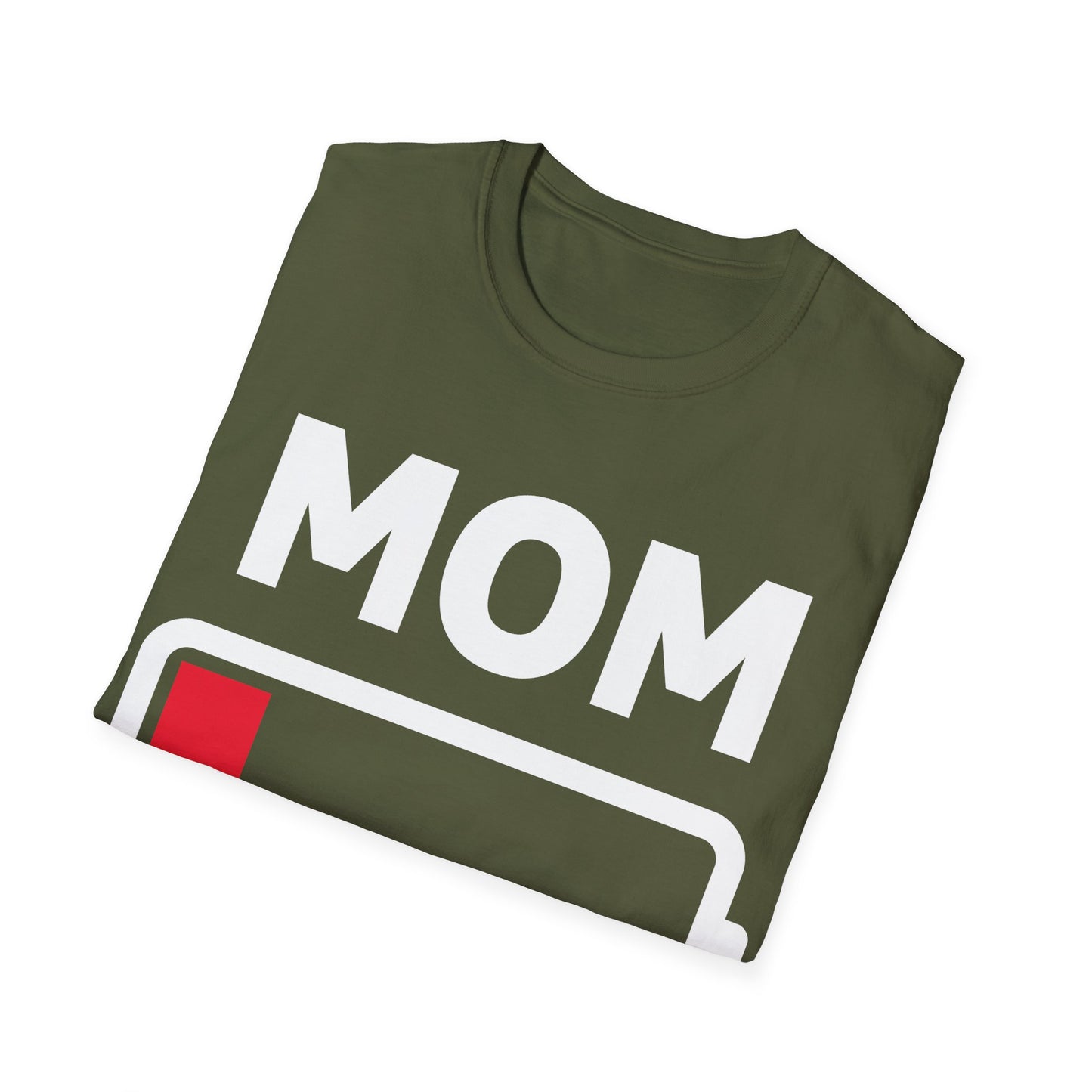 Funny Mom Tired Low Battery Mothers Day T-Shirt