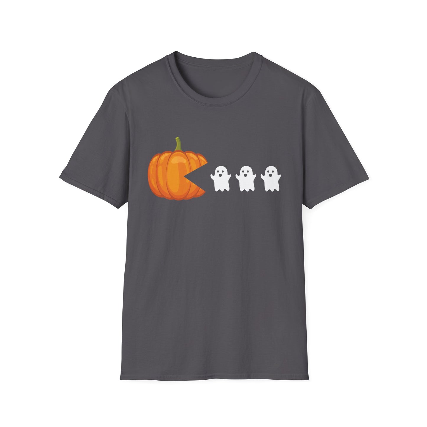 Funny Halloween Pumpkin Eating Ghost, Gamer Gaming Men Women T-Shirt