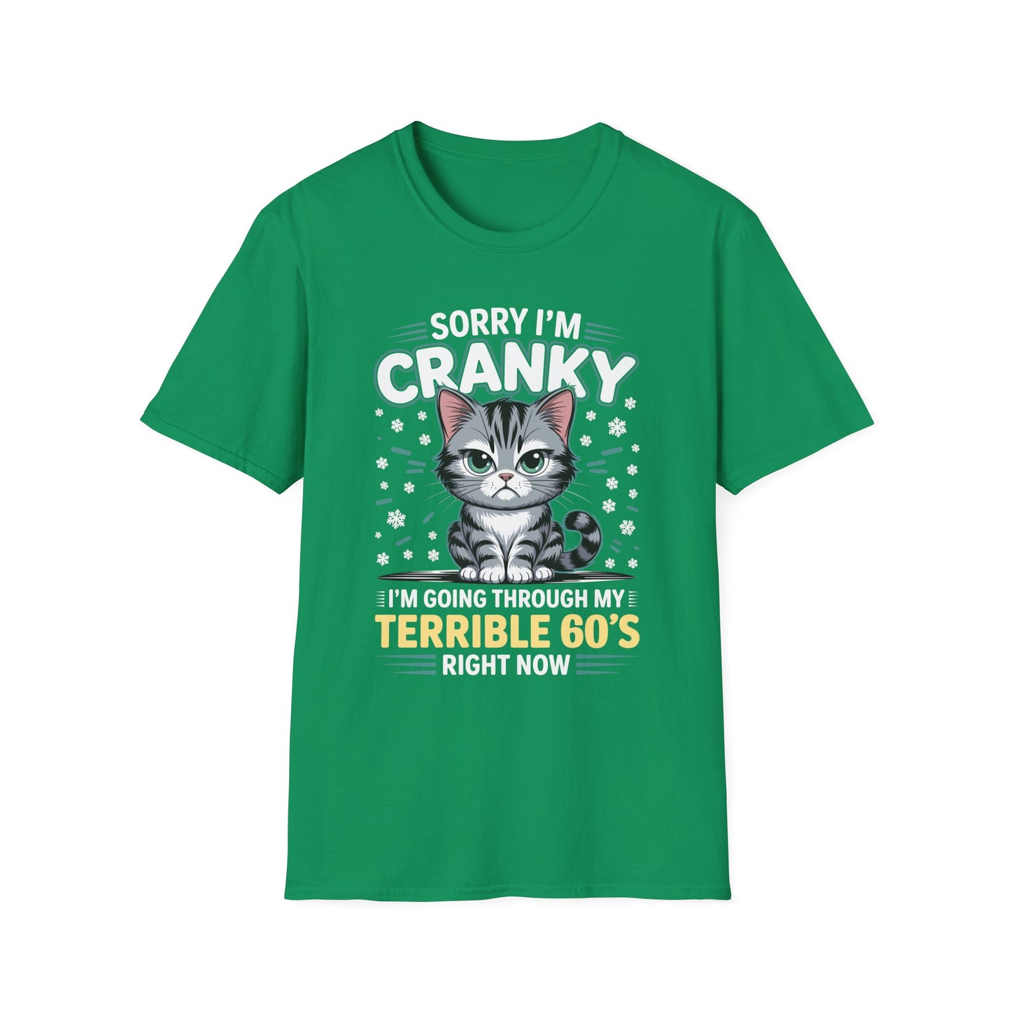 Funny Cat Sorry I'm Cranky I'm Going Through My Terrible 60's Unisex T-Shirt