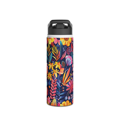 Fantasy Wonderland Pattern Stainless Steel Water Bottle with Twist-on Lid and Double-Wall Vacuum Insulation