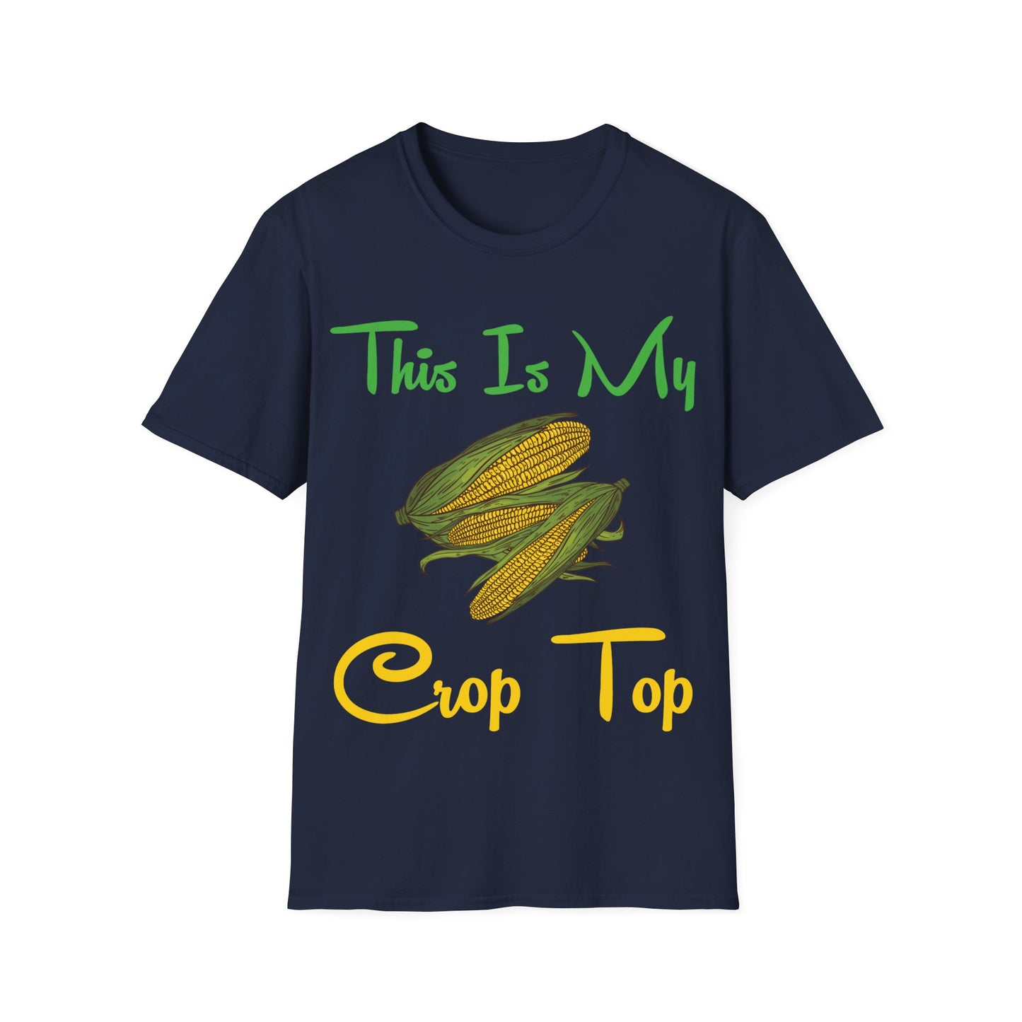 Funny This is my Crop Top Farmer Farming Corn Lover Pun Joke T-Shirt