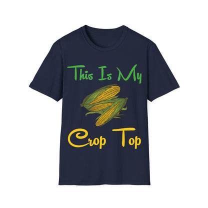 Funny This is my Crop Top Farmer Farming Corn Lover Pun Joke T-Shirt