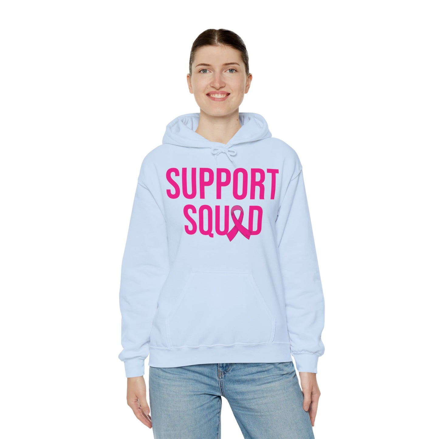 Support Squad Breast Cancer Warrior Awareness October Pink Hoodie