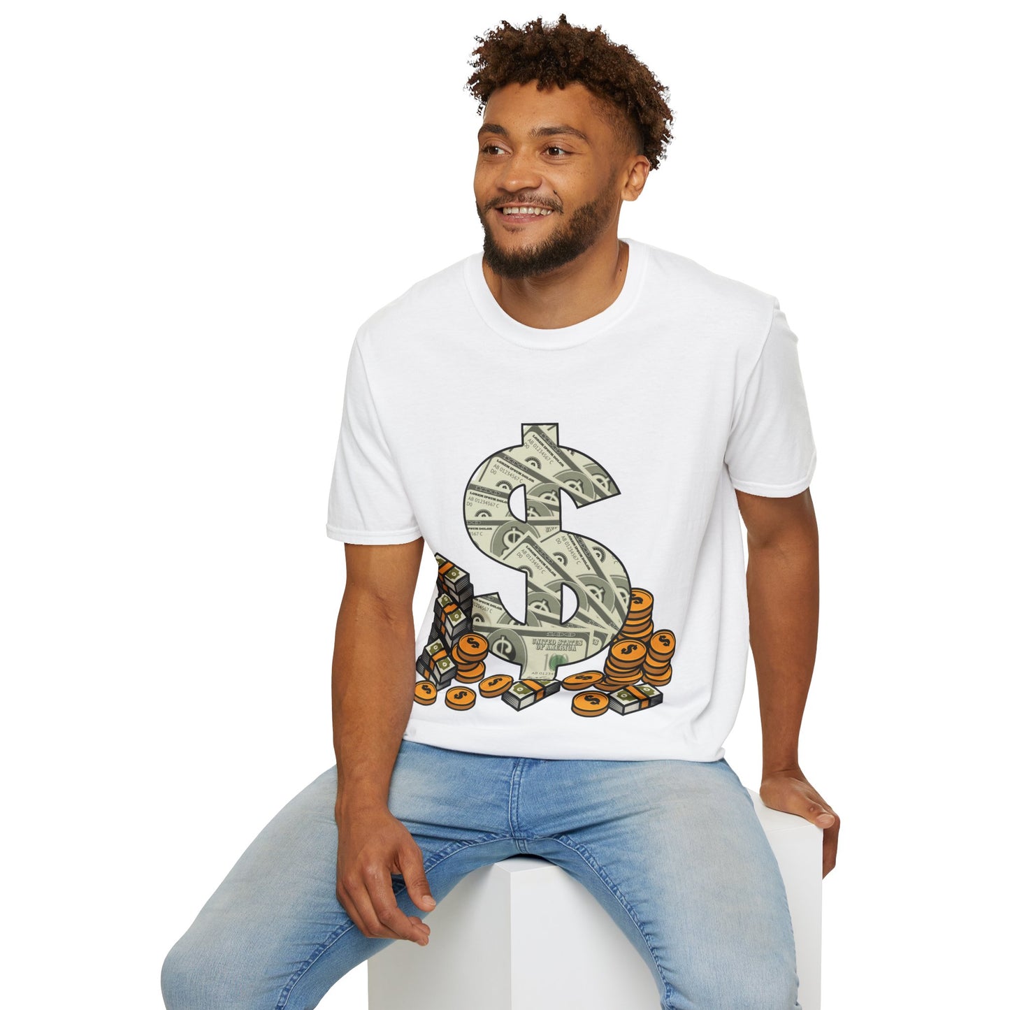 Cool As Dollar Bill Dollar Sign $$ Gift T-Shirt For Men Women T-Shirt