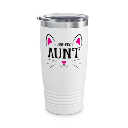 PURR-FECT Aunt Funny Cat Lover Cute Funny Kitten Tumbler Gift For Men Women Tumbler