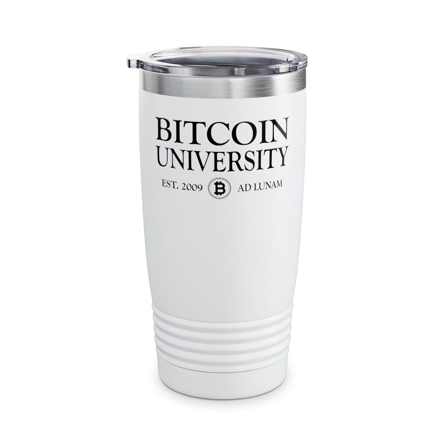 Bitcoin University To The Moon, Funny Vintage Distressed BTC Tumbler For Men Women Tumbler